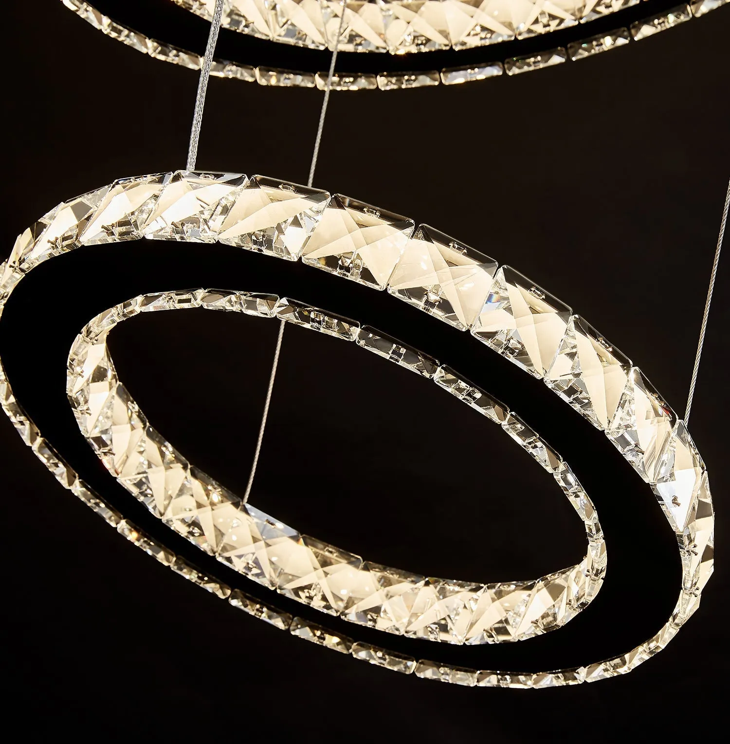 Five & Six Ring Crystal Chandelier