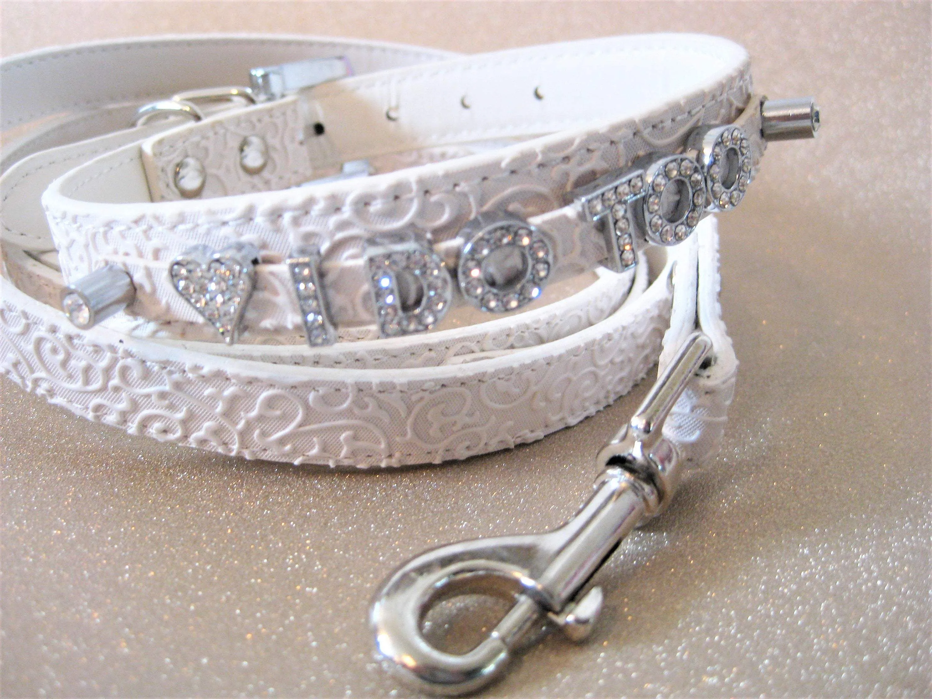 Flower Dog Collar | White Lace