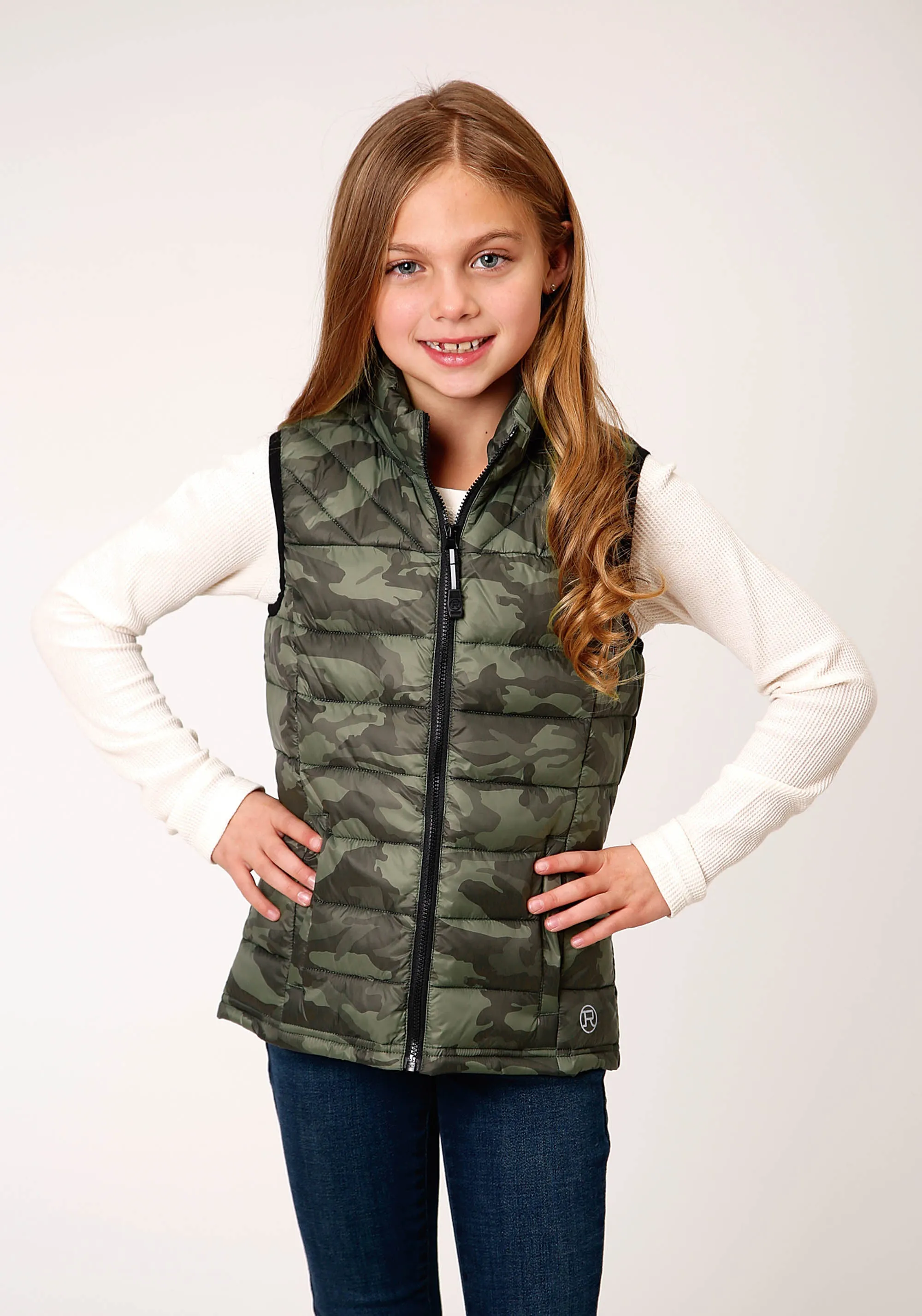 GIRLS  PARACHUTE CAMO DOWN VEST