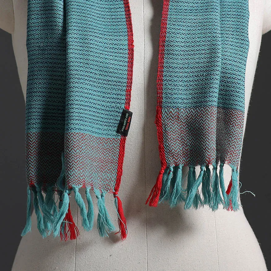 Green - Kumaun Handwoven Pure Merino Wool Scarf 255