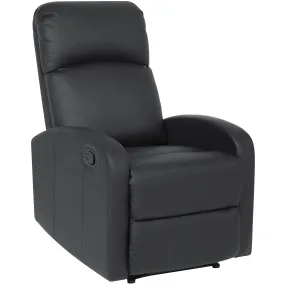 Home Theater Leather Recliner - Black