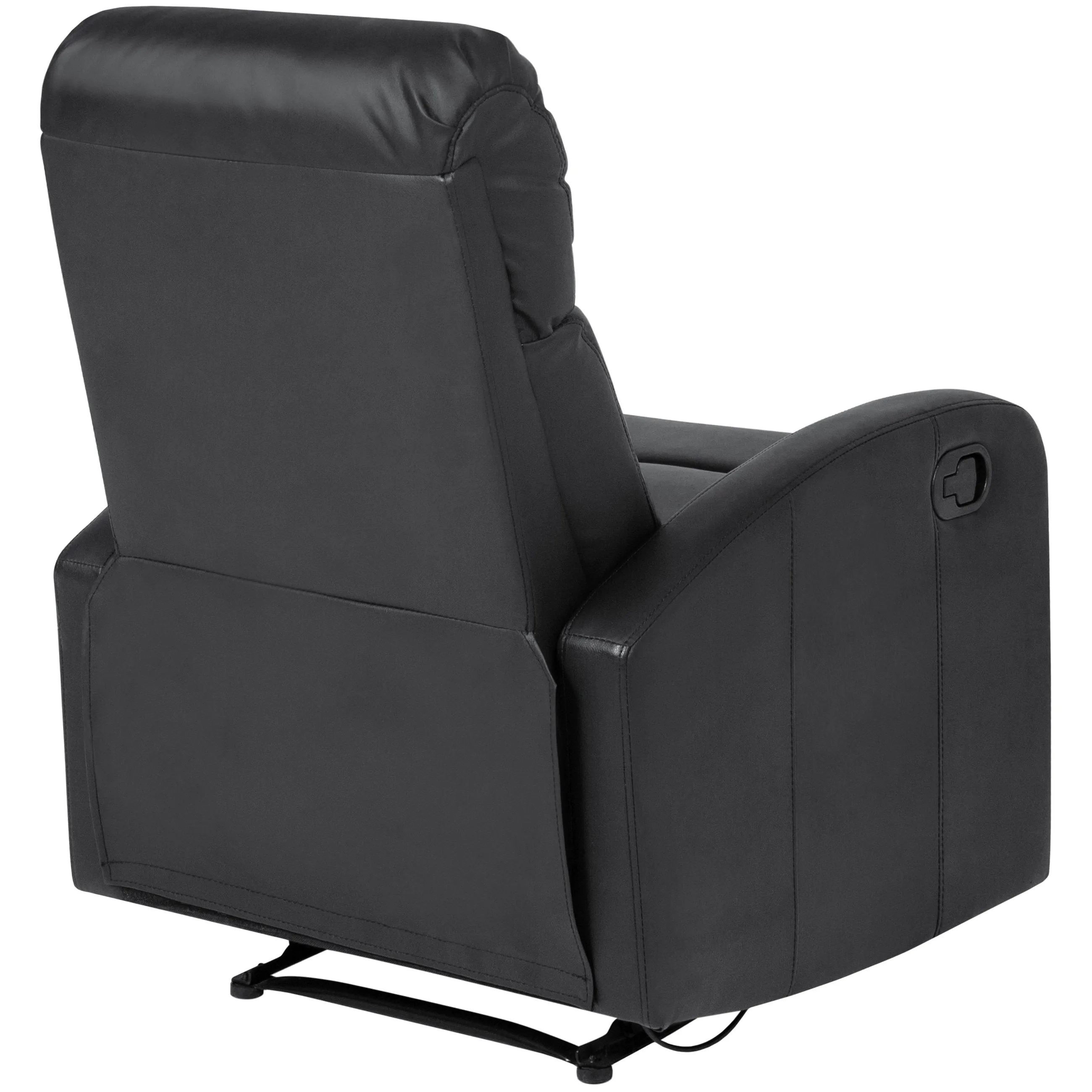 Home Theater Leather Recliner - Black