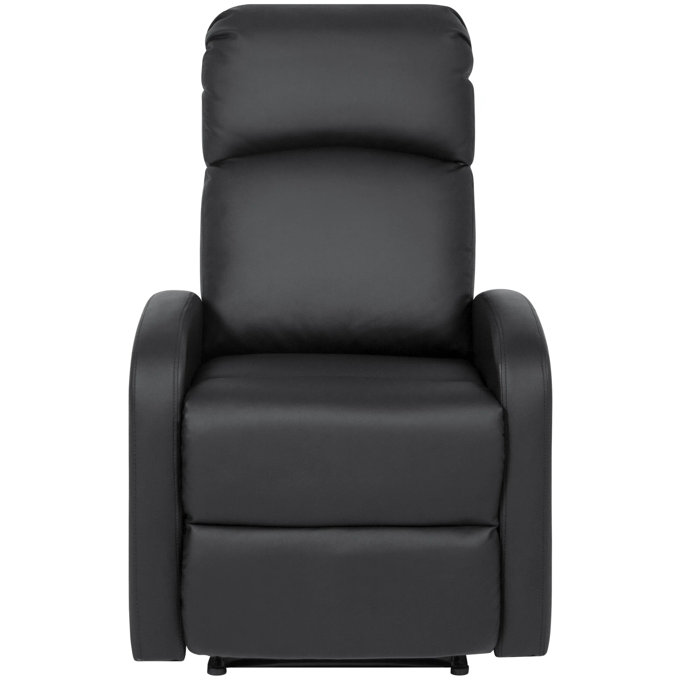 Home Theater Leather Recliner - Black