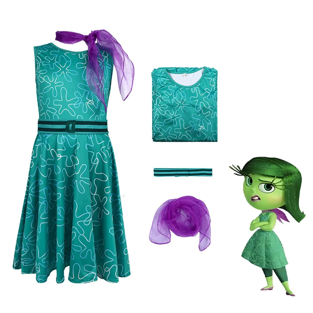 Inside Out 2 Disgust & Joy Cosplay Costume Set