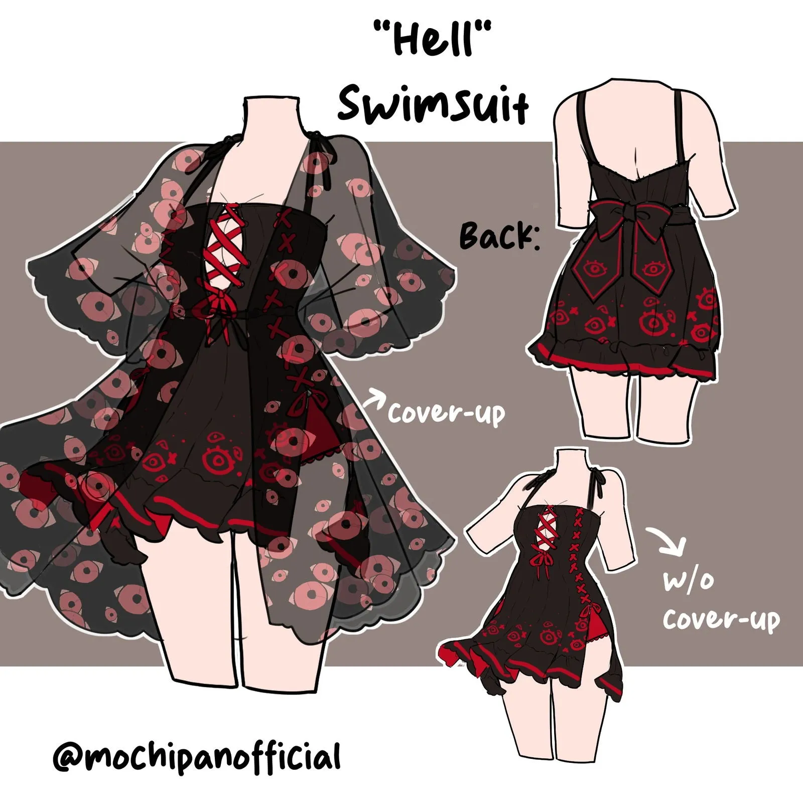 (Interest Check) "Hell" Swimsuit and Cover-Up