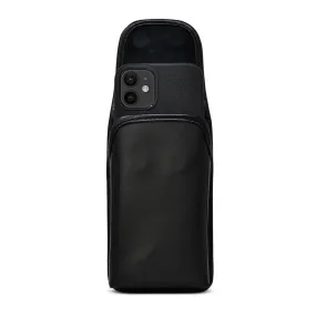 iPhone 12 Mini Turtleback Black Leather Holster w/Heavy Duty Vertical Metal Belt Clip - 15-08268