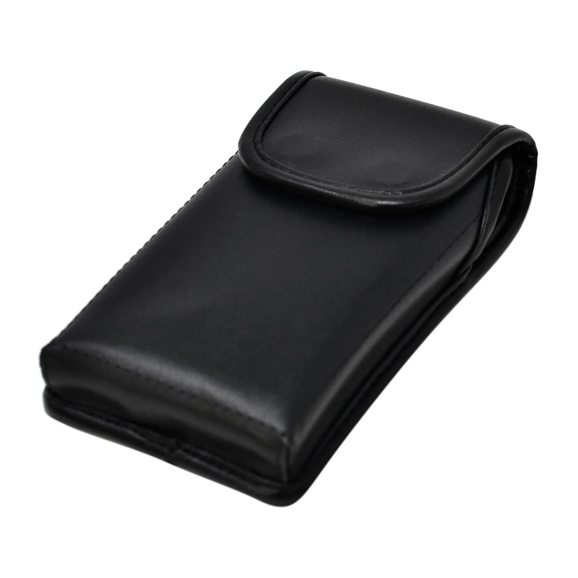 iPhone 12 Mini Turtleback Black Leather Holster w/Heavy Duty Vertical Metal Belt Clip - 15-08268