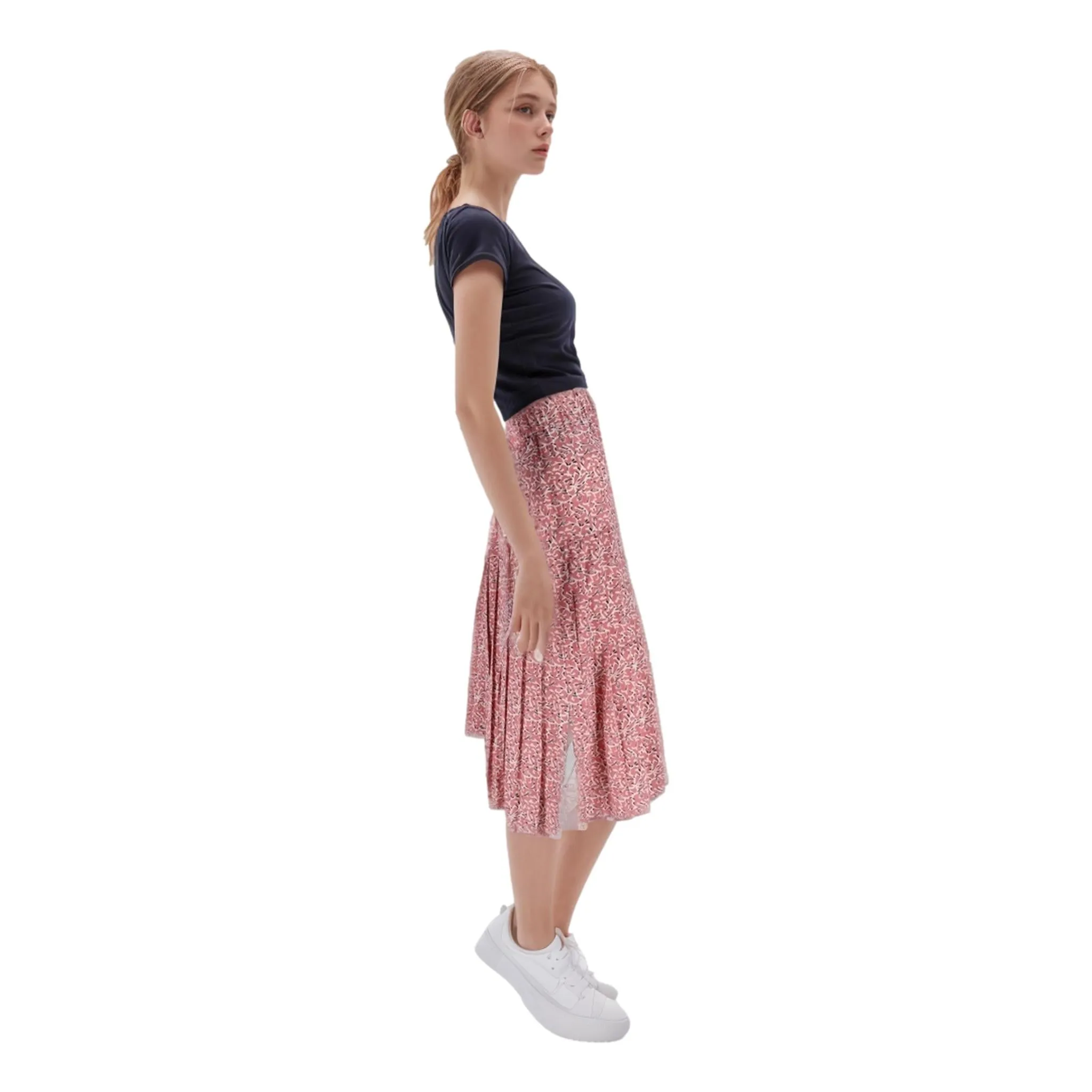 Isabel Marant Floral Print Silk Pleated Skirt. Size 40FR