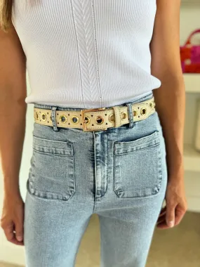 Ivory Judy Grommet Belt