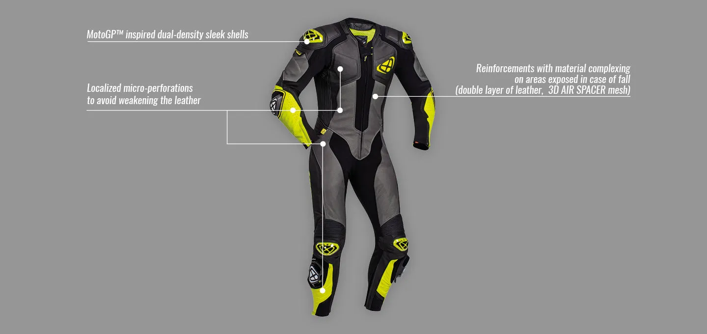 IXON VENDETTA EVO SUIT (Black White Green)