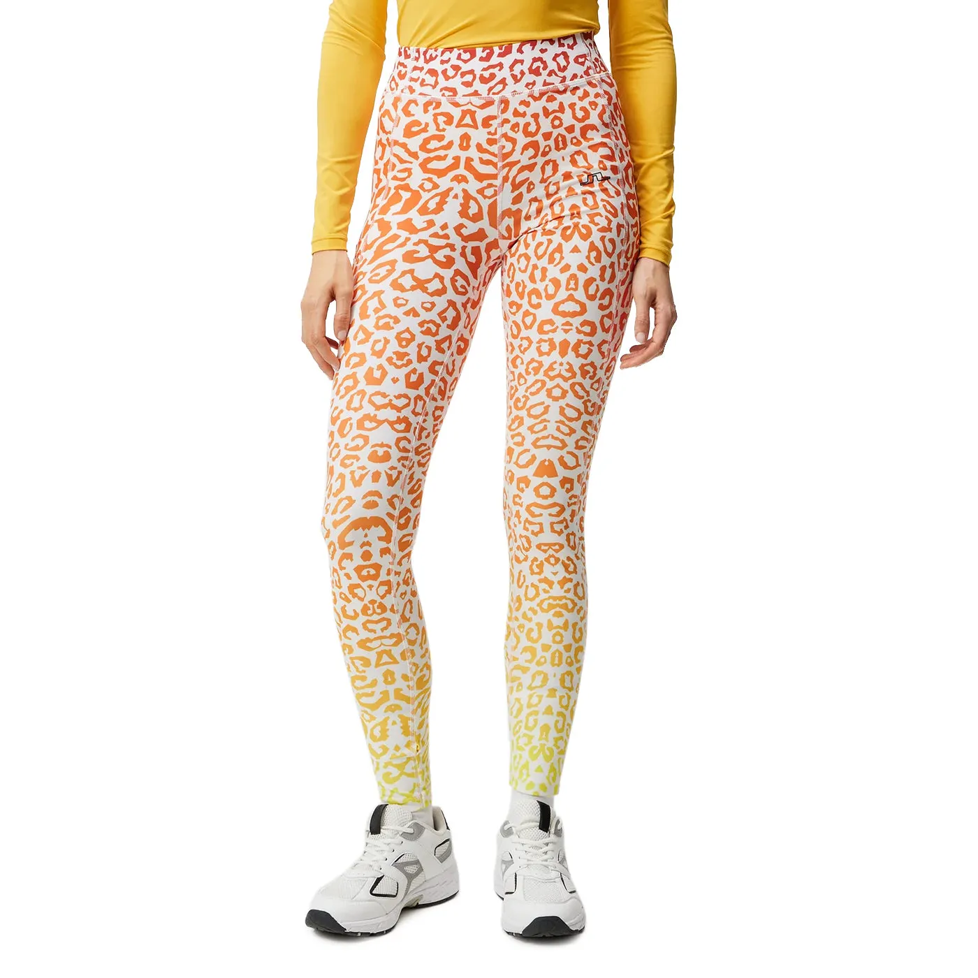 J.Lindeberg Women's Zena Print Tights - Leo Reflect Sunset