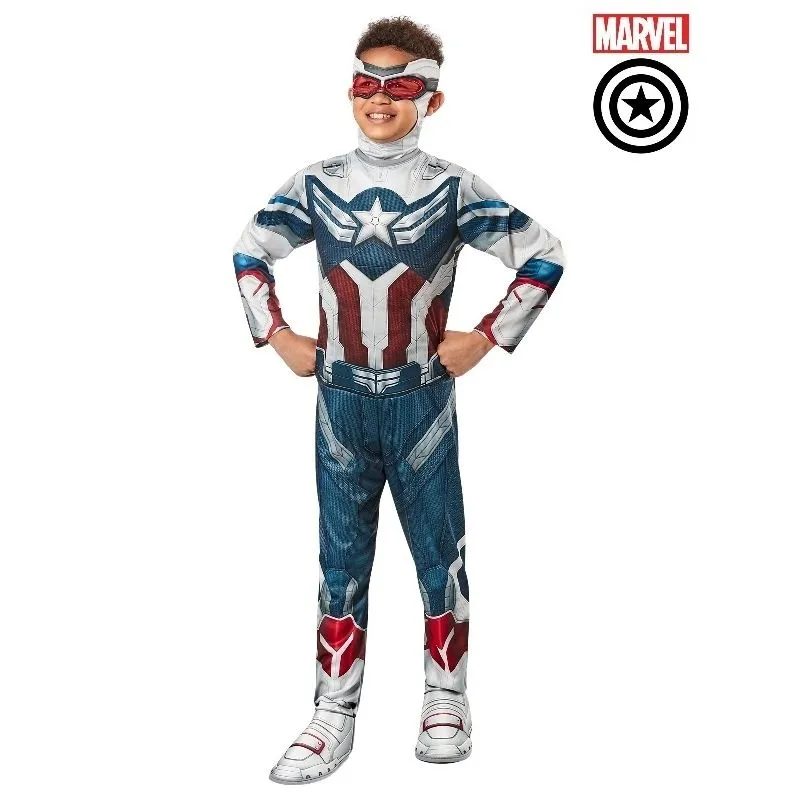 Kids Captain America Faws Costume - Size 6-8