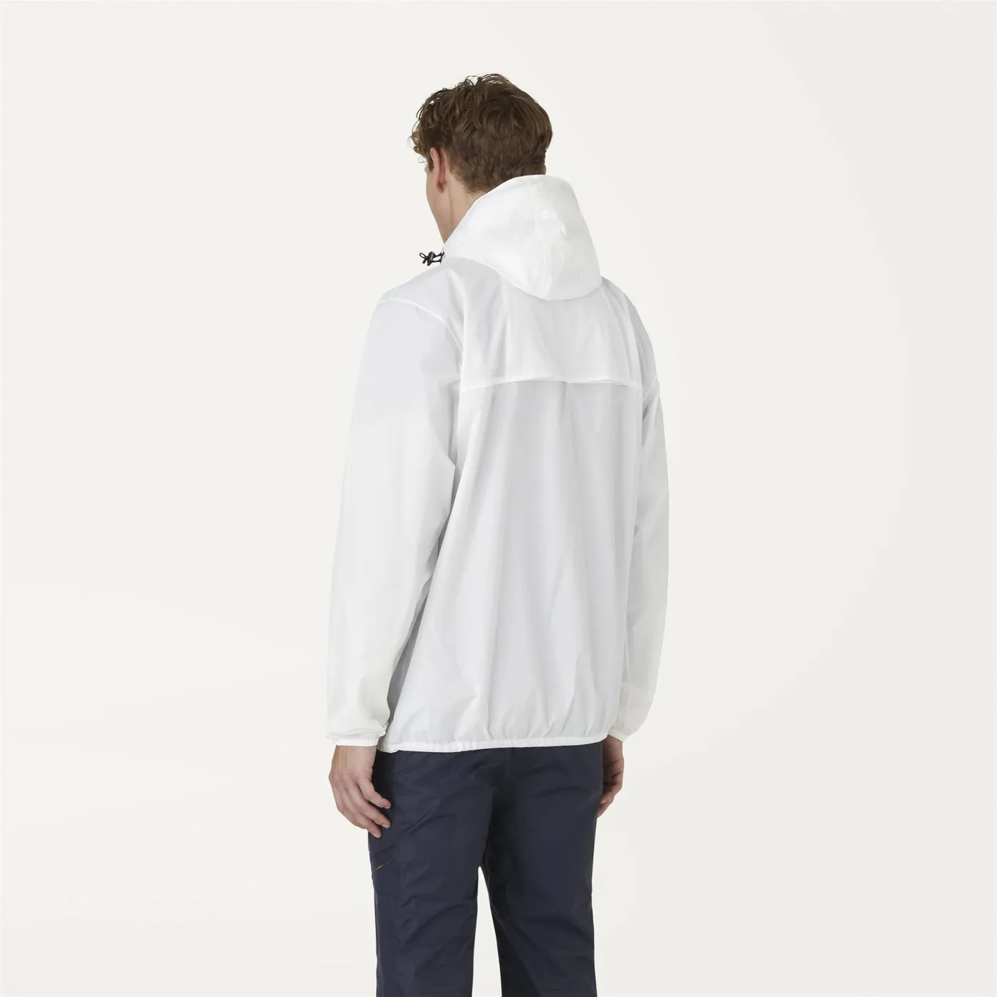 Leon - Packable Quarter Zip Rain Jacket in White