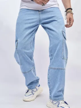 Light Blue Craftsman Cargo Jeans