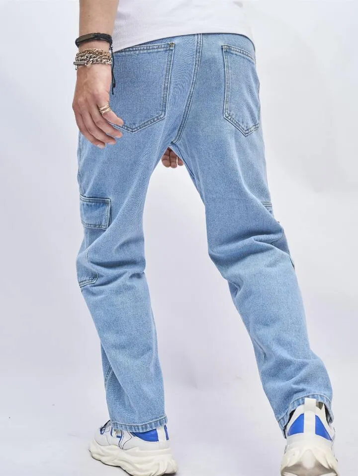 Light Blue Craftsman Cargo Jeans