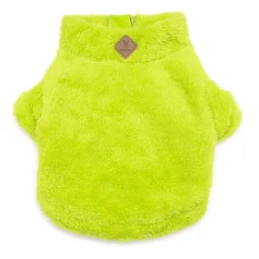 Lime Solid Fleece Quarter Zip Pullover