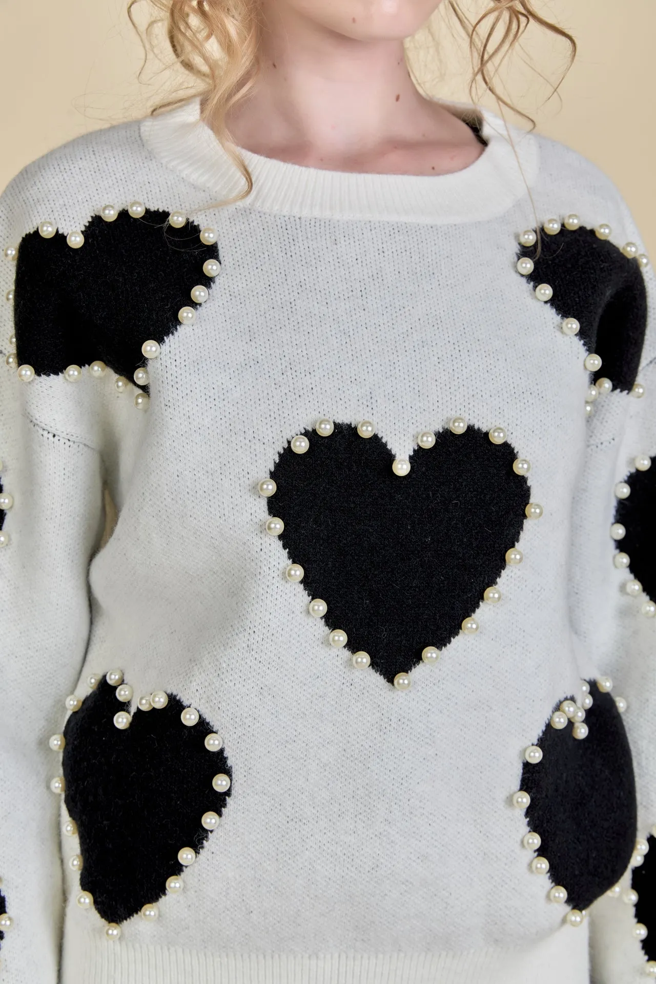 Long-Sleeve Heart Sweater