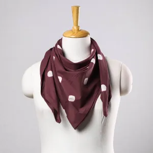 Maroon - Shibori Tie-Dye Cotton Scarf