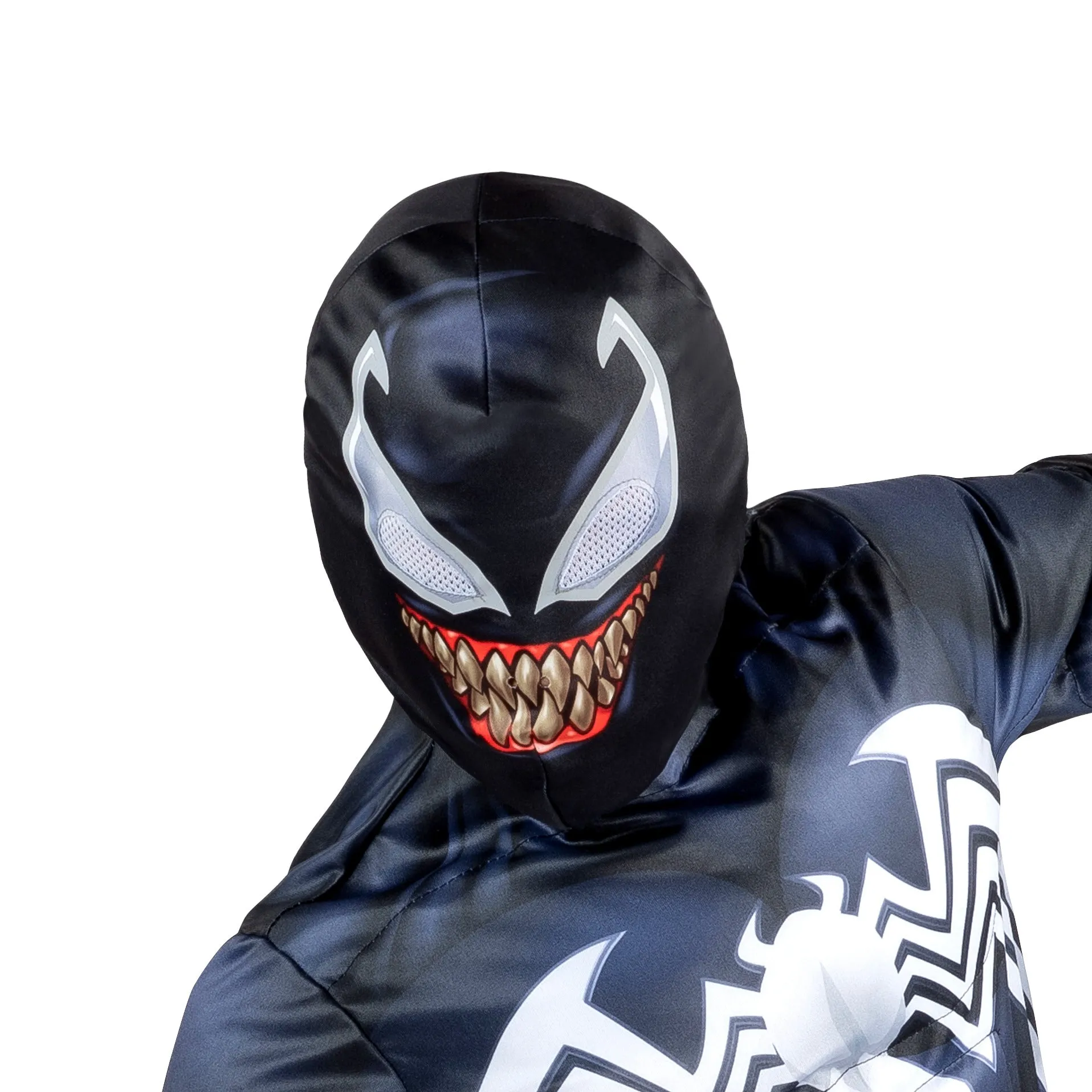 Marvel Venom Costume for Kids, Black Padded Jumpsuit