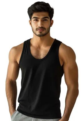 Men Premium Summer Vest (Sleeveless) 786 (Black)