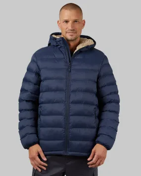 MEN'S HOODED SHERPA-LINED JACKET