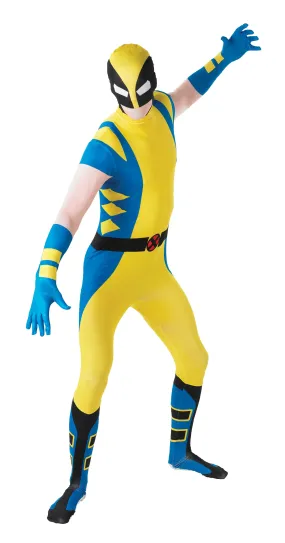 Mens Wolverine X-Men 2nd Skin Body Suit Fancy Dress Superhero Halloween Costume