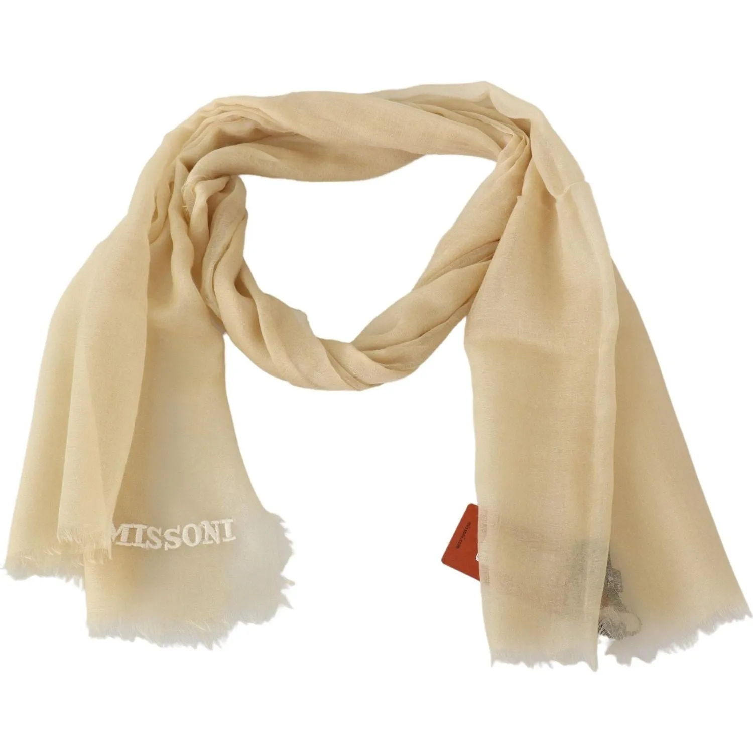 Missoni Elegant Cashmere Scarf in Beige