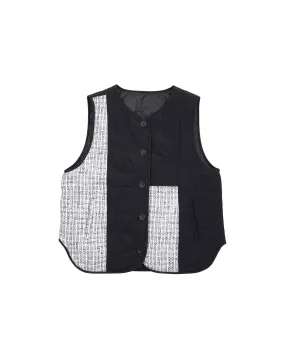 Mix Pattern Bi Col Padded Vest