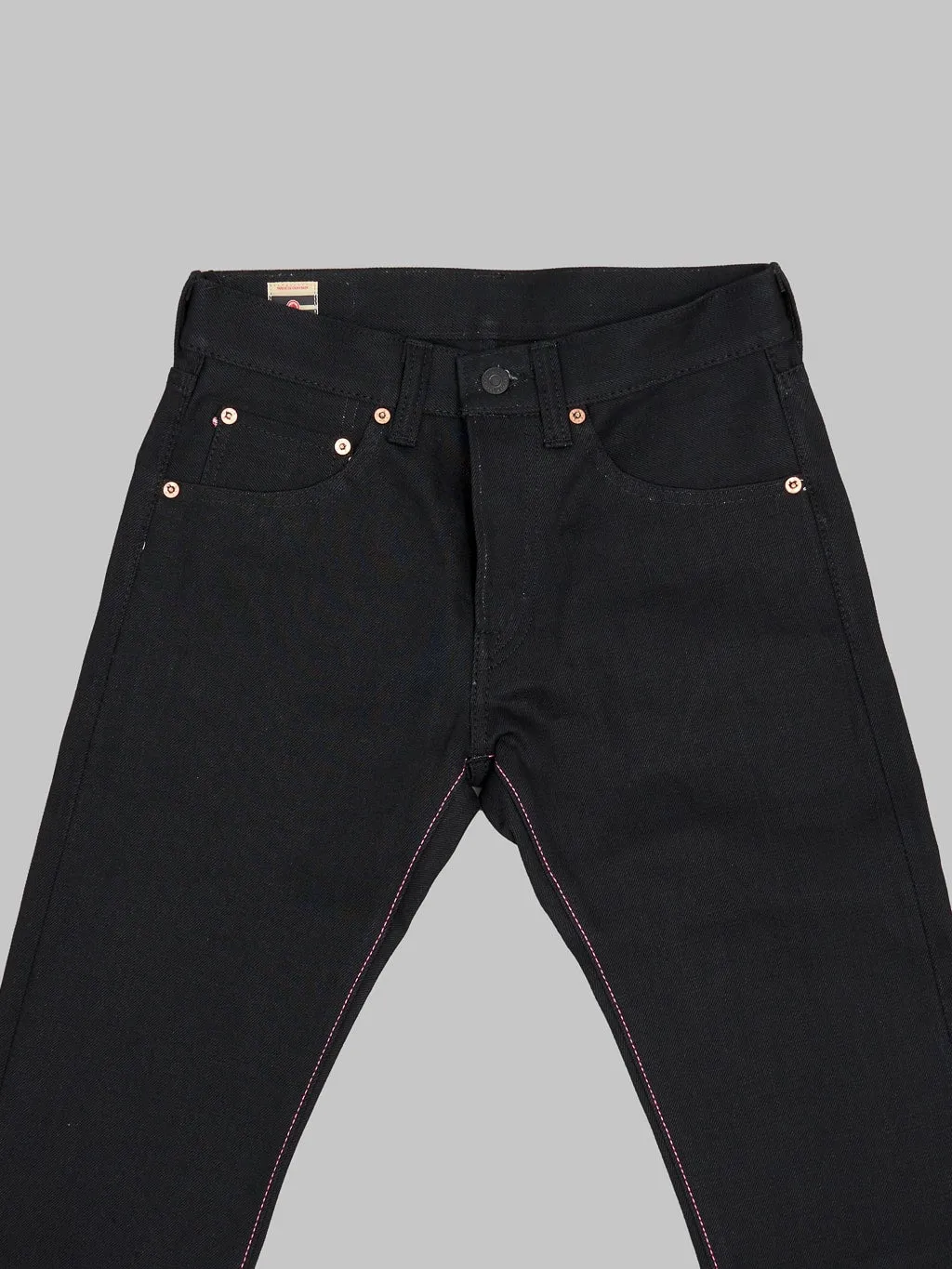 Momotaro 0306-B 15.7oz Black x Black Tight Tapered Jeans