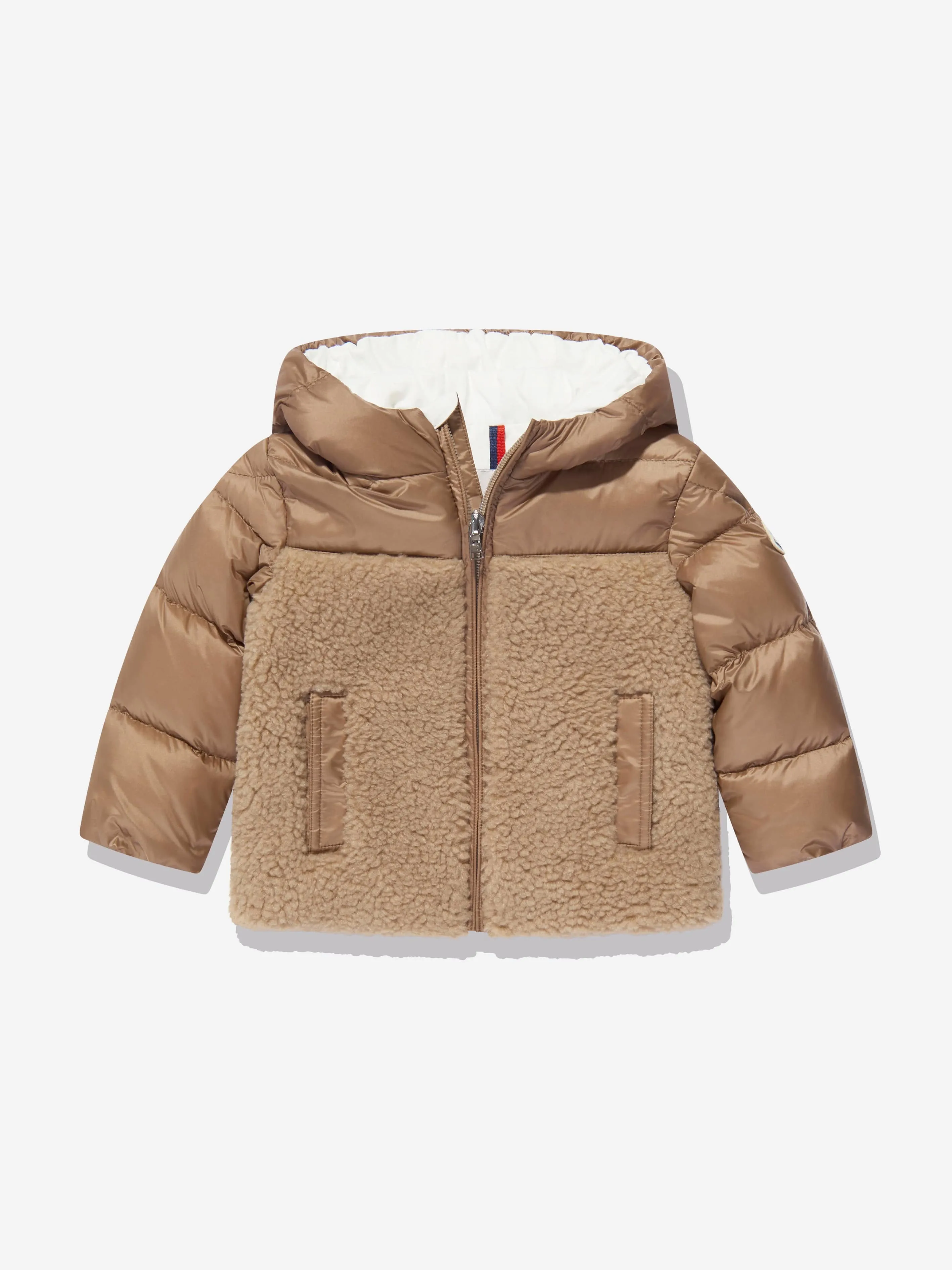 Moncler Enfant Baby Girls Down Padded Amin Jacket in Beige