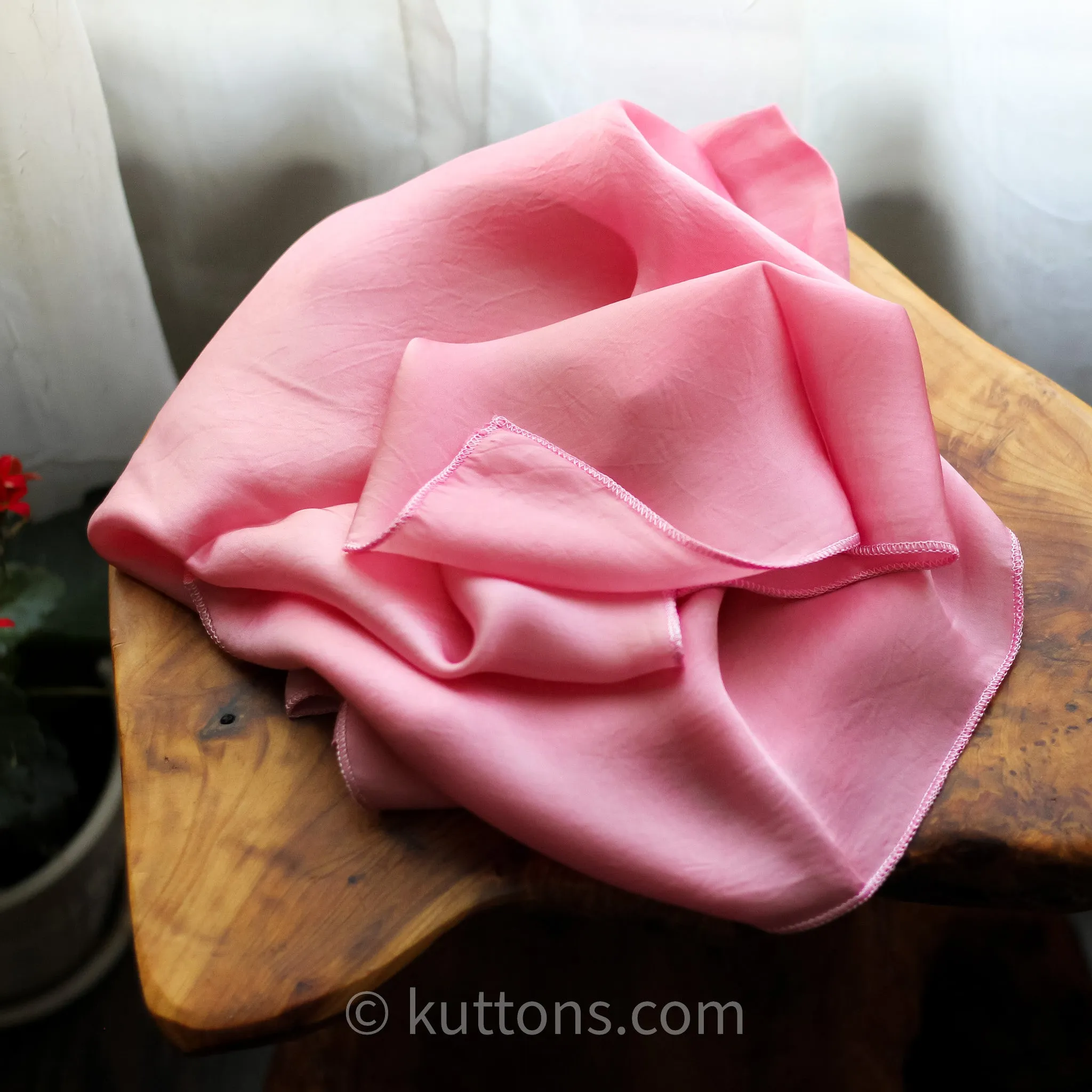 Mulberry Silk Bandana Scarf - Luxurious Pure Mulberry Silk Neck Square | Light Pink, 24x25"