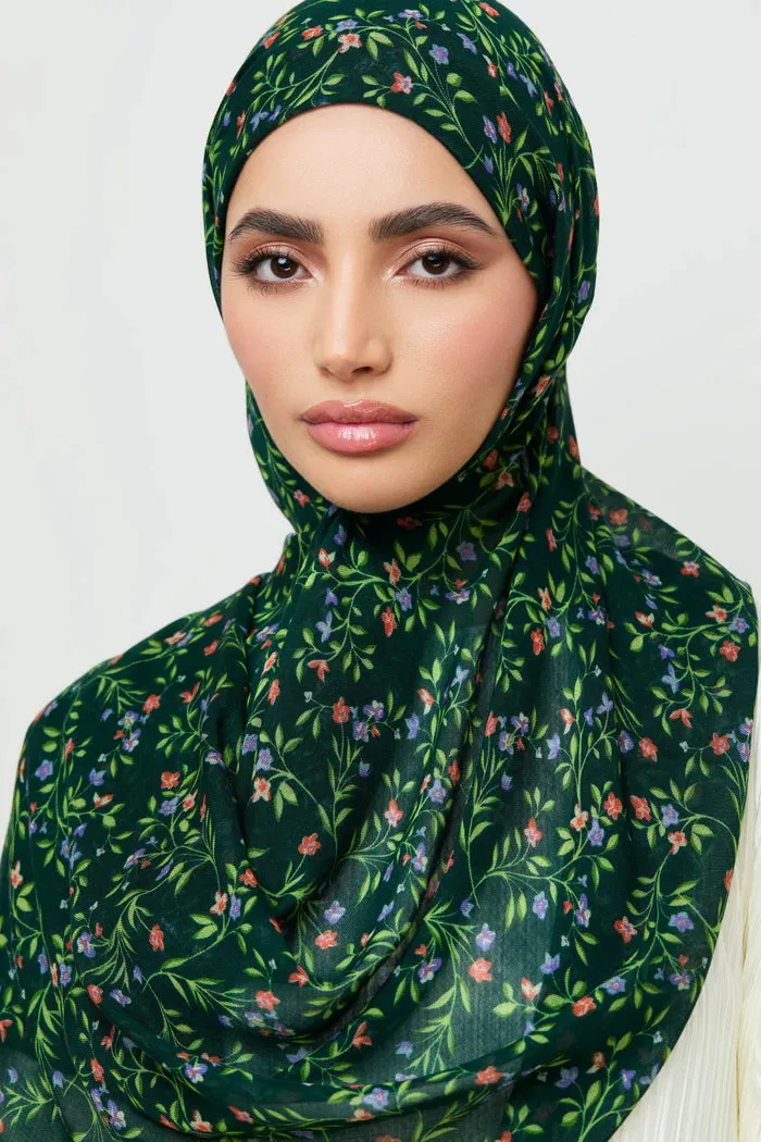 MY00 Hijab - Shadow Petals  hijab/tudung  hijab  printed hijab  printed scarf