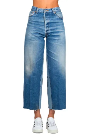 Panelled Cropped Jeans