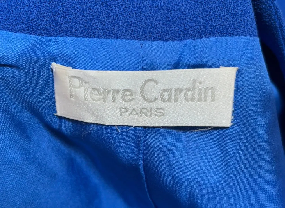 Pierre Cardin Couture Blue Bubble Sleeveless Jacket