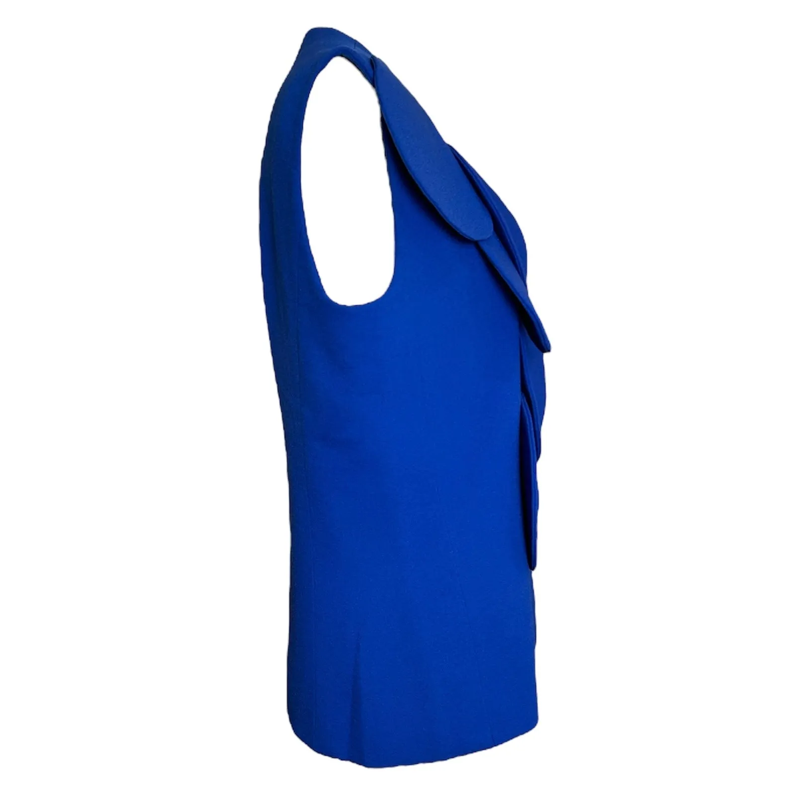 Pierre Cardin Couture Blue Bubble Sleeveless Jacket