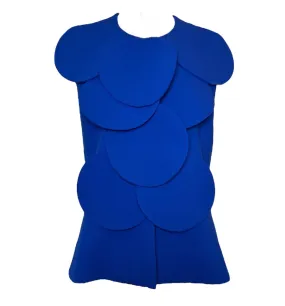 Pierre Cardin Couture Blue Bubble Sleeveless Jacket