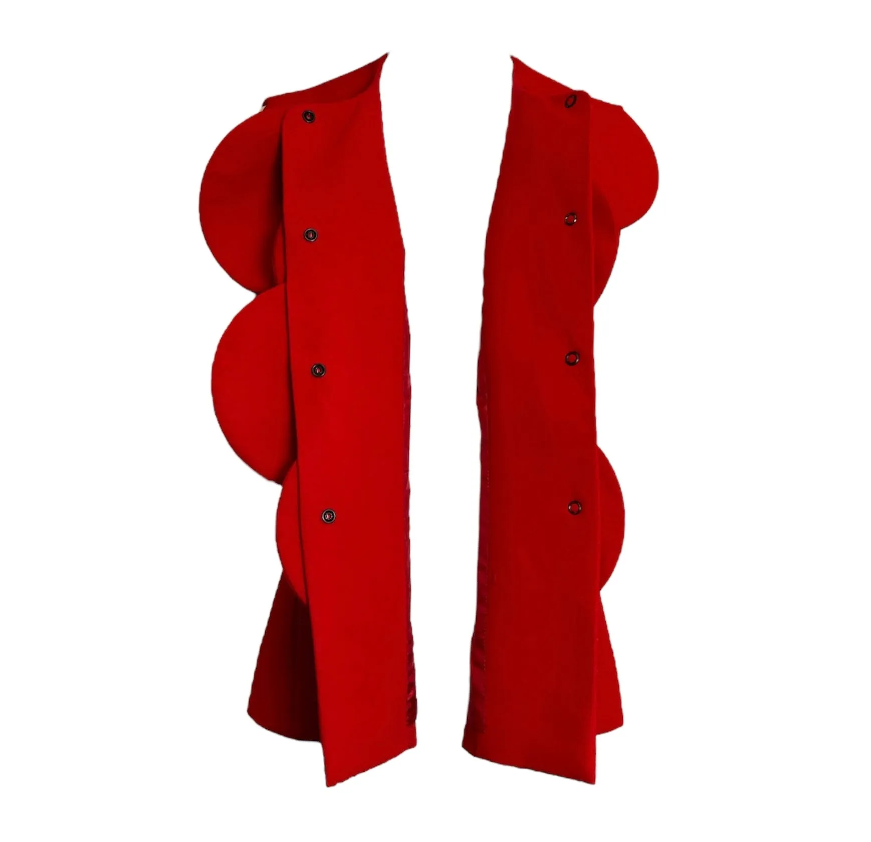 Pierre Cardin Couture Red Bubble Sleeveless Jacket