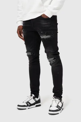 PIETRO LASER PRINT JEAN BLACK