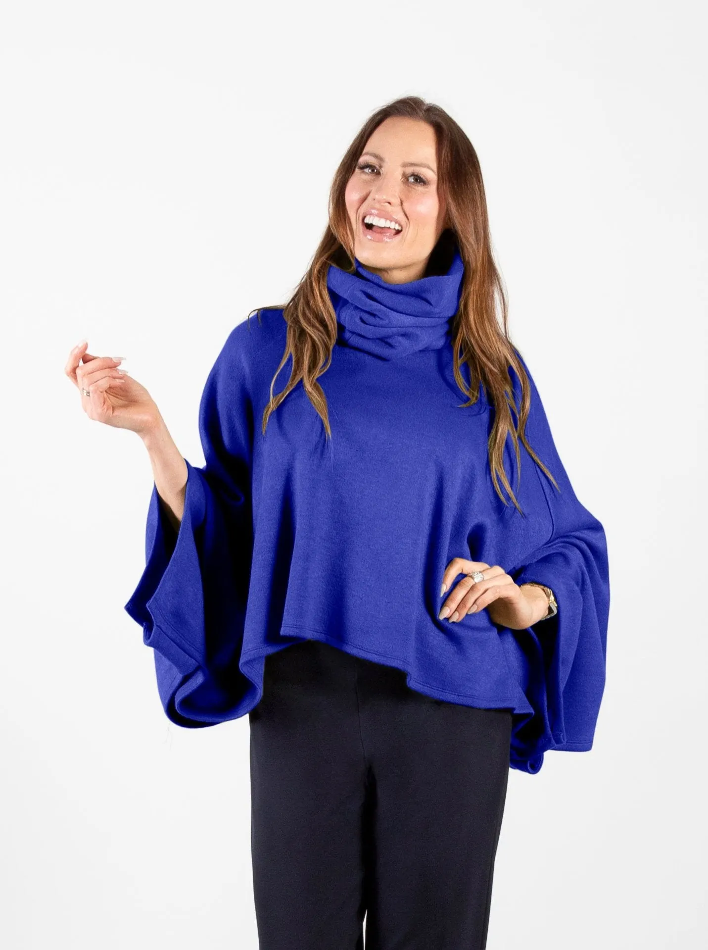 Poncho Set with Removable Cowlneck