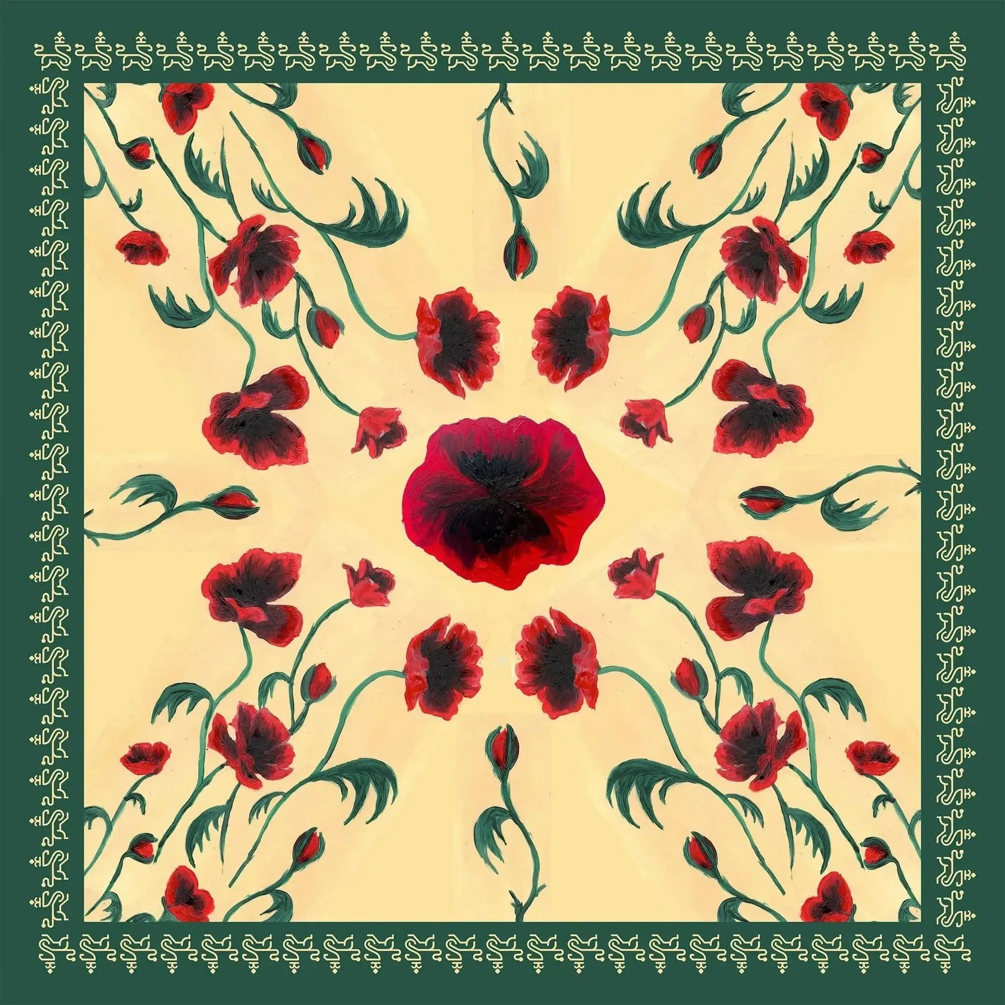 Poppy Prairie Scarf