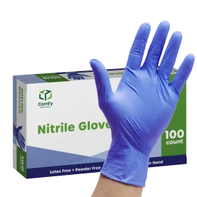 Powder-Free Disposable Nitrile Gloves - Large