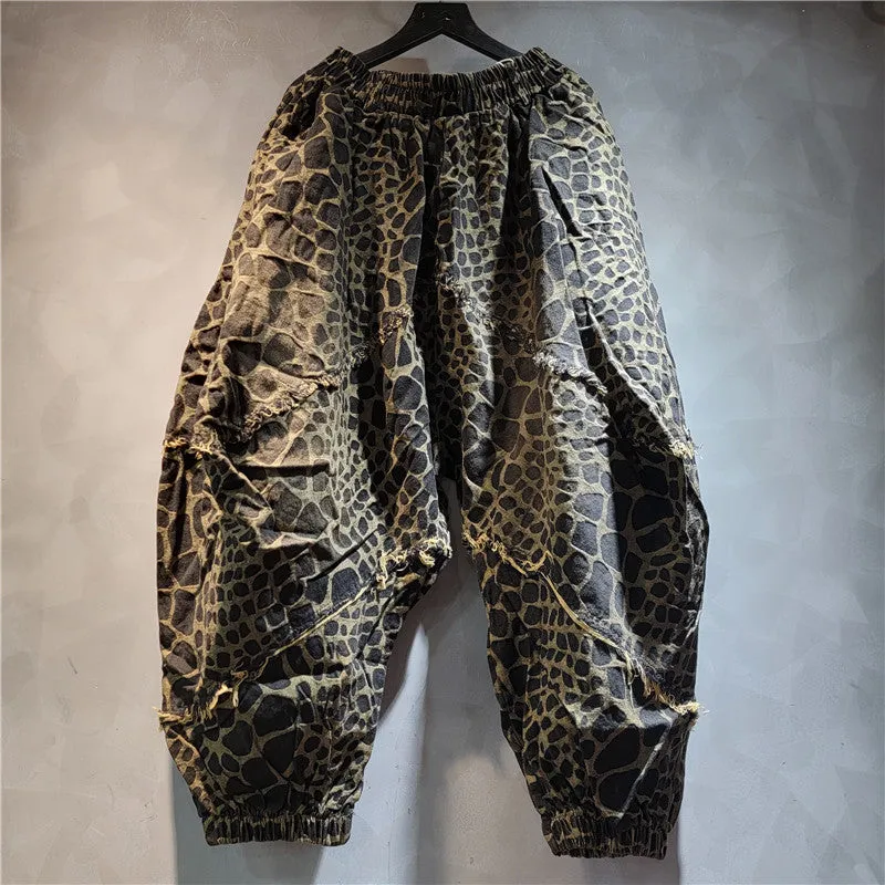 Pre Order: Animal Print Loose Fit Harem Pants