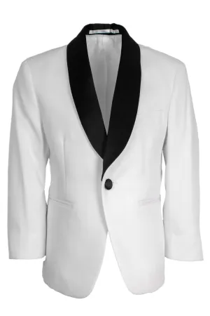 "Bradford" Kids White Tuxedo Jacket (Separates)