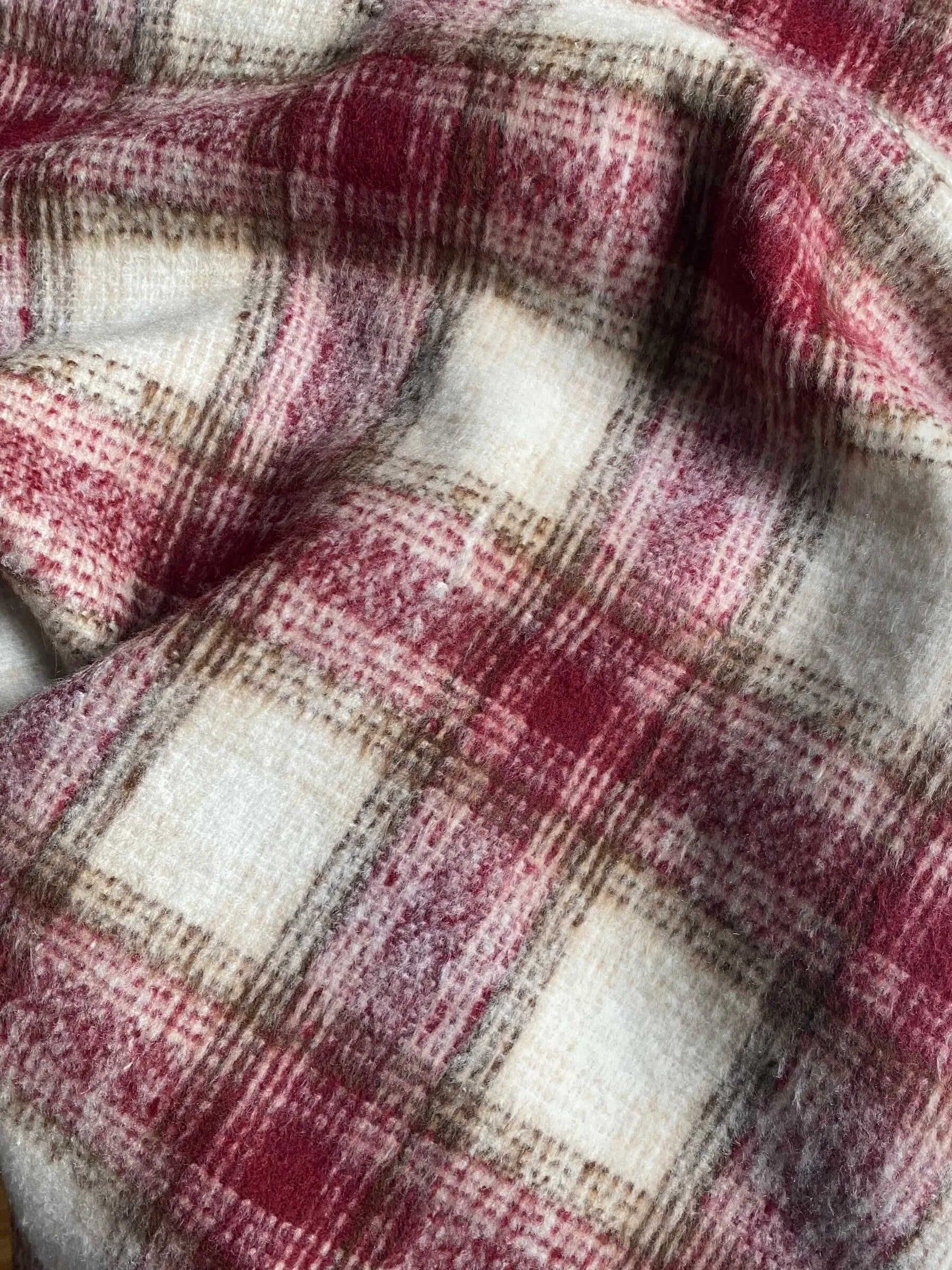 Sammi Brushed Plaid Boxy Jacket