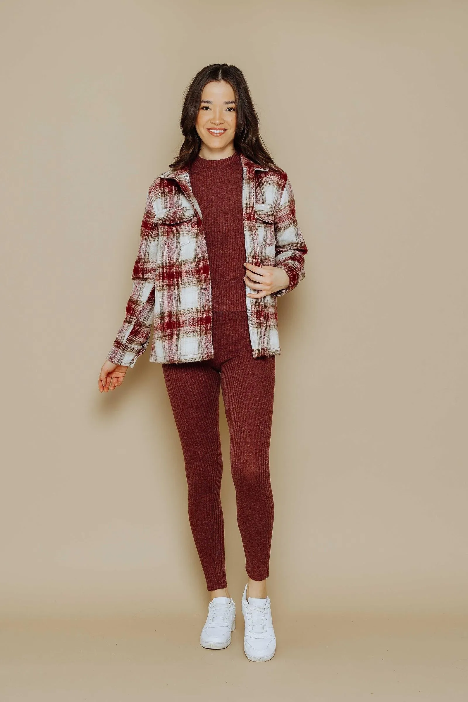 Sammi Brushed Plaid Boxy Jacket