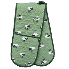 Samuel Lamont Fluffy Flock Green Double Oven Glove