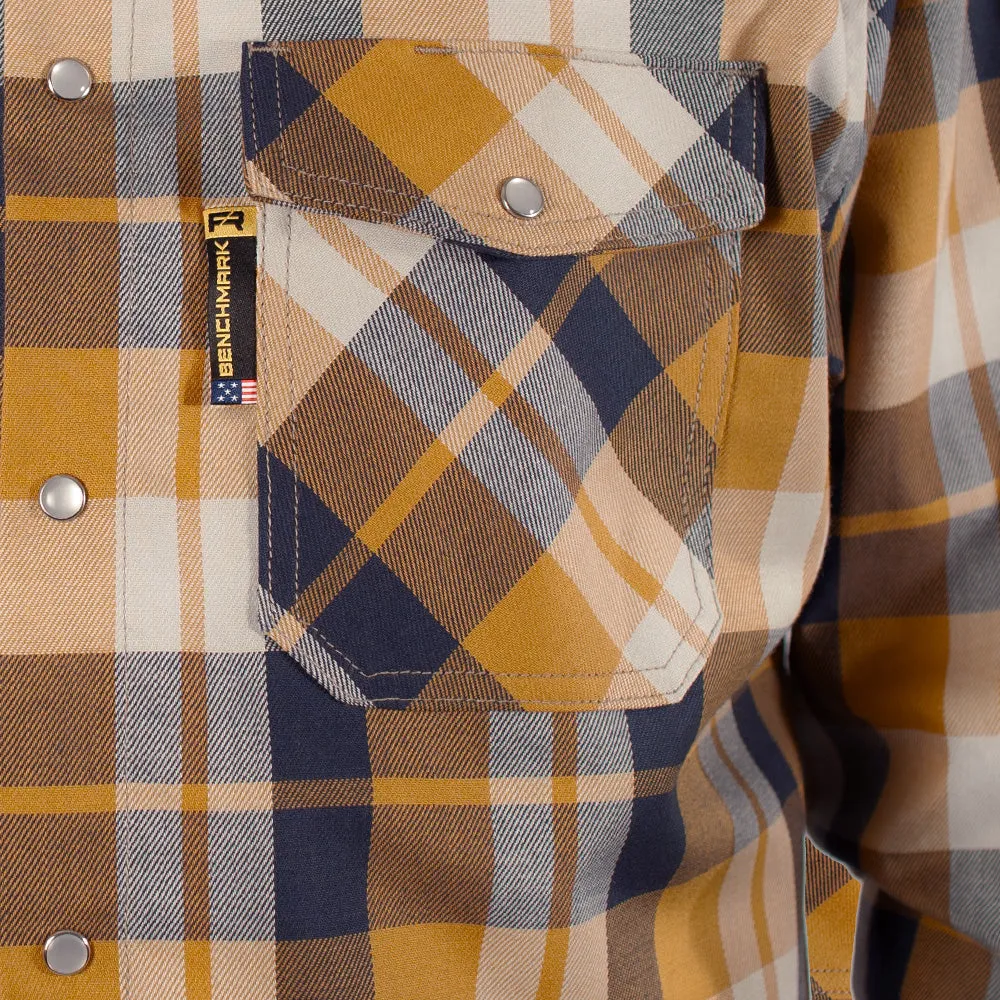 Tailgate Navy Rust FR Stretch Plaid Shirt