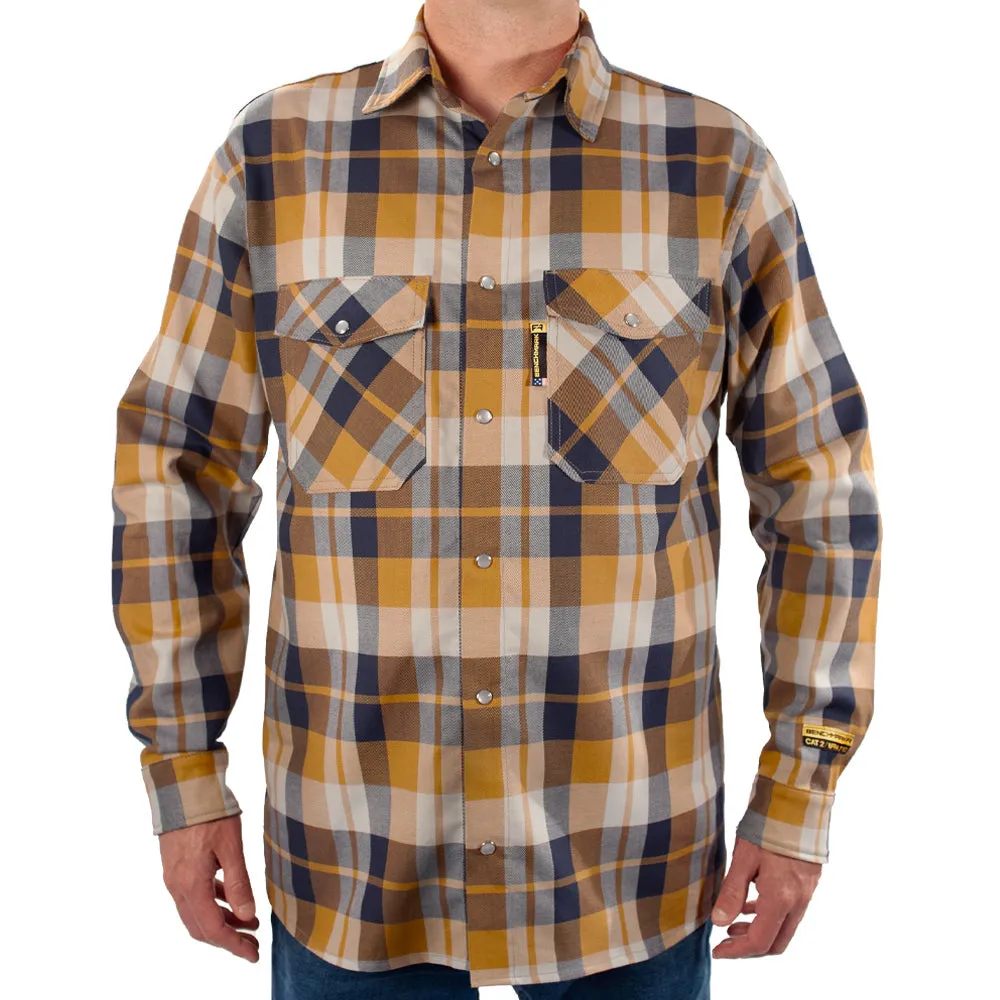 Tailgate Navy Rust FR Stretch Plaid Shirt