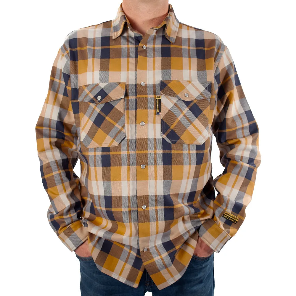 Tailgate Navy Rust FR Stretch Plaid Shirt