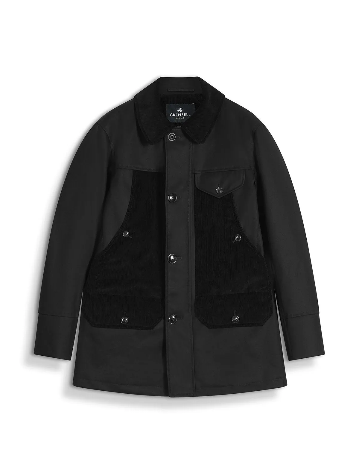 The Countryman in Grenfell Cloth Black and Corduroy